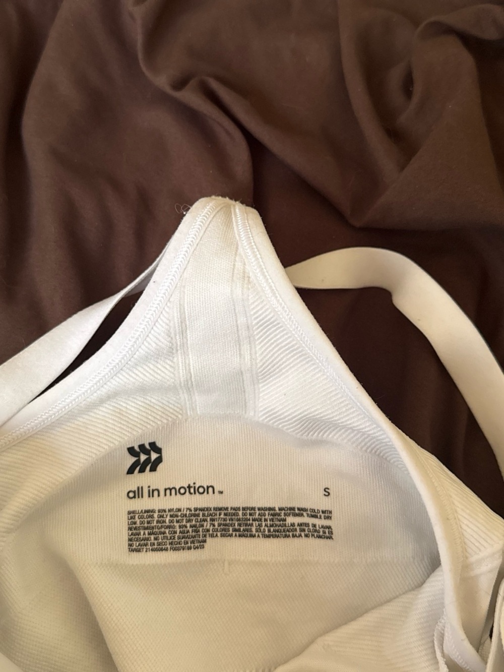 White Racerback Sports Bra - Picture 3 of 3